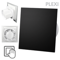 Wentylator łazienkowy dRim fi100 (S) + FRONT PP Czarny mat