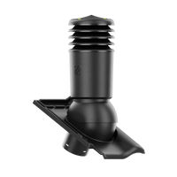 Kominek wentylacyjny IZOLOWANY do dachówki RUBIN 9V CZARNA GLAZURA BŁYSZCZĄCA fi150