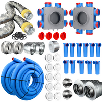 ZESTAW DO REKUPERACJI fi90 kanały, skrzynki rozprężne, rozdzielcze, tłumiki