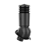 Kominek Wentylacyjny IZOLOWANY WYRZUTNIA fi150mm - Do Każdej Blachodachówki CZARNY RAL 9005