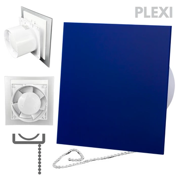 Wentylator łazienkowy dRim fi100 (PS) + FRONT PP Niebieski