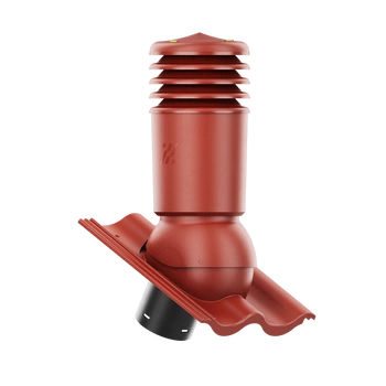 Kominek wentylacyjny IZOLOWANY do dachówki CELTYCKA CIEMNOCZERWONY fi125