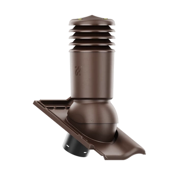 Kominek wentylacyjny IZOLOWANY do dachówki RUBIN 9V BRĄZOWA ANGOBA fi125
