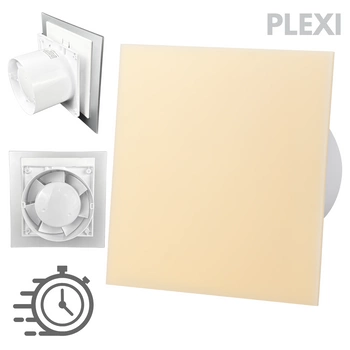 Wentylator łazienkowy dRim fi125 (DTS) + FRONT PP Beżowy