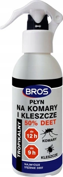 PŁYN na komary i kleszcze 50% DEET 130ml BROS