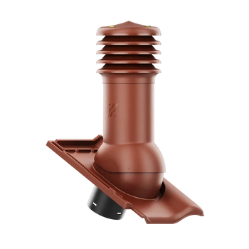 Kominek wentylacyjny do dachówki RUBIN 9V KASZTANOWA GLAZURA fi150