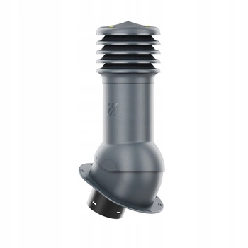 Kominek wentylacyjny WYRZUTNIA do pokryć płaskich ANTRACYT fi150