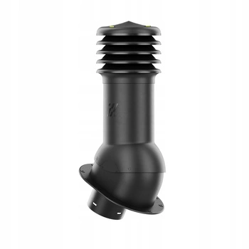 Kominek wentylacyjny WYRZUTNIA do pokryć płaskich CZARNY fi150