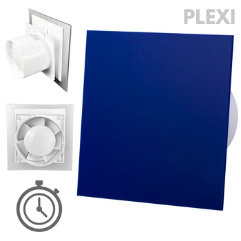 Wentylator łazienkowy dRim fi125 (TS) + FRONT PP Niebieski