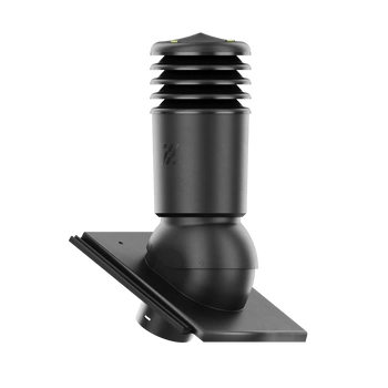 Kominek wentylacyjny IZOLOWANY do dachówki PLANUM CZARNY fi125