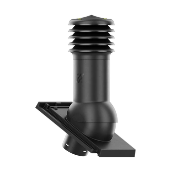 Kominek wentylacyjny do dachówki DOMINO CZARNA/MATOWA GLAZURA fi125