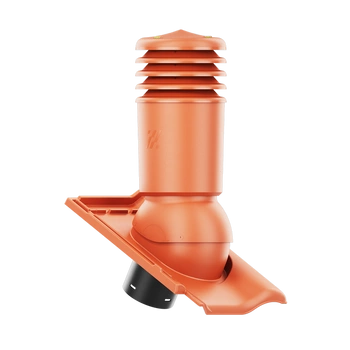 Kominek wentylacyjny IZOLOWANY do dachówki RUBIN 9V CEGLANA/MIEDZIANA ANGOBA fi125