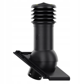 Kominek wentylacyjny do dachówki BERGAMO CZARNA GLAZUROWANA fi125