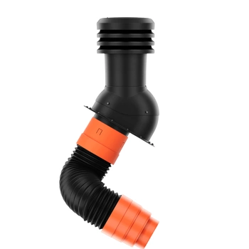 WYRZUTNIA DACHOWA kominek wentylacyjny do blach płaskich RAL9005 fi160 + RURA