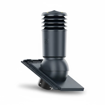 Kominek wentylacyjny IZOLOWANY do dachówki LINEA SZARY SPIEK/CZARNY MAT fi150