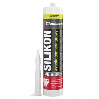 Silikon wysokotemperaturowy Titanium PRO 300ml CZARNY