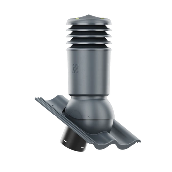 Kominek wentylacyjny IZOLOWANY do dachówki PALEMA NIEBIESKI/ANTRACYT fi125