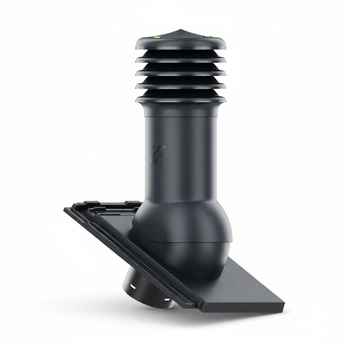 Kominek wentylacyjny do dachówki LINEA SZARY SPIEK/CZARNY MAT fi150