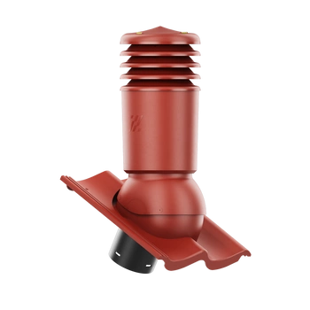 Kominek wentylacyjny IZOLOWANY do dachówki BAŁTYCKA/IKAST/SKAGEN CZERWONY fi150