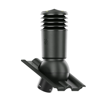 Kominek wentylacyjny IZOLOWANY do dachówki ROMAŃSKA GRAFITOWY LUMINO/CISAR fi150