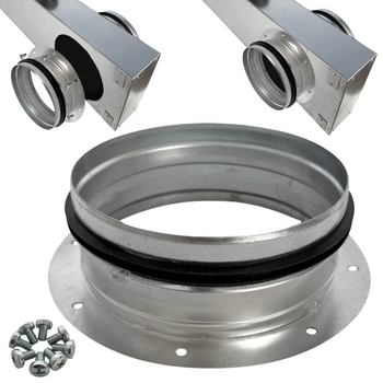 Króciec przyłączeniowy (sztucer) Ø160 z uszczelką do rozdzielaczy – ocynk