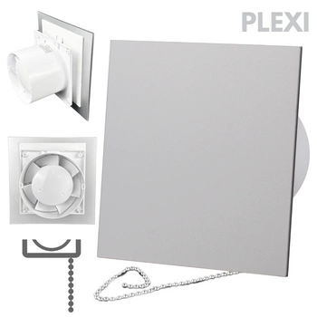 Wentylator łazienkowy dRim fi125 (PS) + FRONT PP Szary