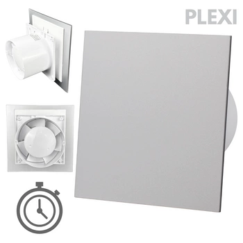 Wentylator łazienkowy dRim fi100 (TS) + FRONT PP Szary