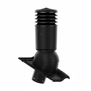 Kominek wentylacyjny IZOLOWANY do dachówki INNOVO 12 GŁĘBOKO CZARNY SZLACHETNY fi125