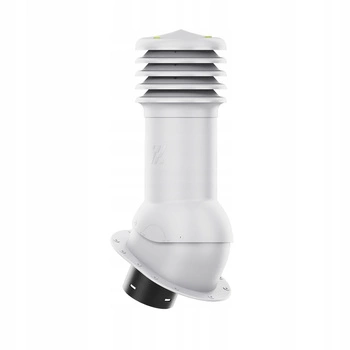 Kominek wentylacyjny WYRZUTNIA do pokryć płaskich JASNOSZARY fi125