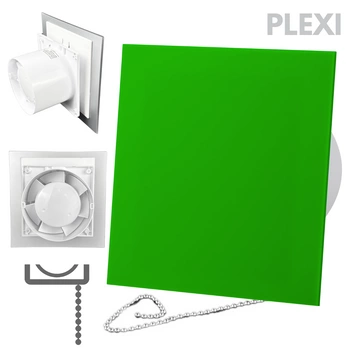 Wentylator łazienkowy dRim fi100 (PS) + FRONT PP Zielony