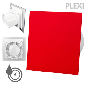 Wentylator łazienkowy dRim fi125 (HS+TS) + FRONT PP Czerwony