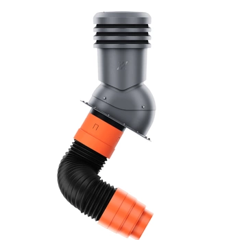 WYRZUTNIA DACHOWA IZOLOWANA kominek wentylacyjny do blach płaskich RAL7016 fi160 + RURA