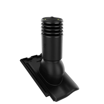 Kominek wentylacyjny IZOLOWANY do dachówki NIBRA F8 1/2 CZARNY fi150