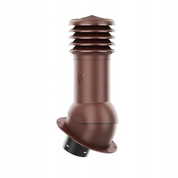 Kominek wentylacyjny WYRZUTNIA do pokryć płaskich BRĄZOWY fi125