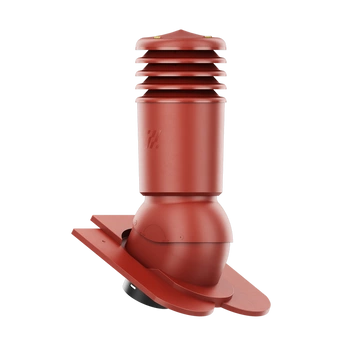 Kominek wentylacyjny IZOLOWANY do dachówki KARPIÓWKI CZERWONY RAL 3009 fi150