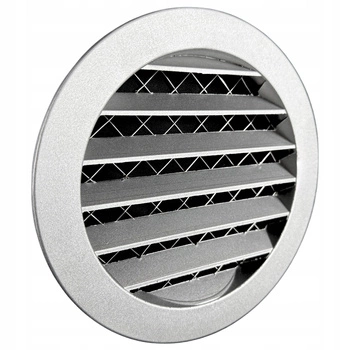 Kratka czerpnia wyrzutnia metalowa okrągła z siatką fi315