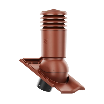 Kominek wentylacyjny IZOLOWANY do dachówki RUBIN 9V KASZTANOWA GLAZURA fi125