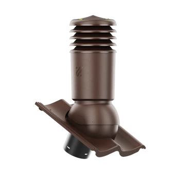 Kominek wentylacyjny IZOLOWANY do dachówki GOTEBORG PLANAR/DURATOP BRĄZOWA fi125