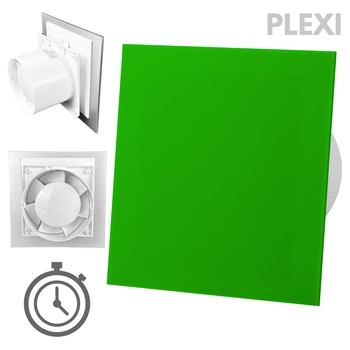 Wentylator łazienkowy dRim fi100 (TS) + FRONT PP Zielony