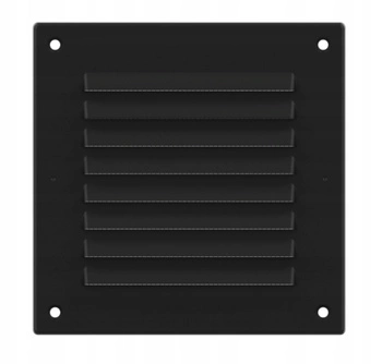 Kratka wentylacyjna z siatką 17x17 / 14x14 Czarna