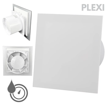 Wentylator łazienkowy dRim fi125 (HS+TS) + FRONT PP Biały mat