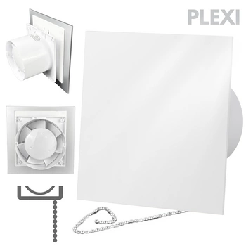 Wentylator łazienkowy dRim fi125 (PS) + FRONT PP Biały połysk
