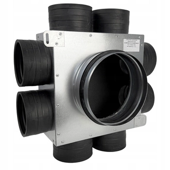 Skrzynka rozdzielcza rozdzielacz rurowy wentylacyjny fi160 / 8x90mm