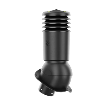 Kominek Wentylacyjny IZOLOWANY WYRZUTNIA fi125mm - Do do Każdej Blachodachówki CZARNY RAL 9005