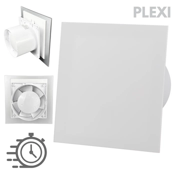 Wentylator łazienkowy dRim fi125 (DTS) + FRONT PP Biały mat