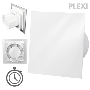 Wentylator łazienkowy dRim fi125 (TS) + FRONT PP Biały połysk
