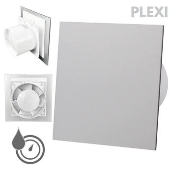 Wentylator łazienkowy dRim fi125 (HS+TS) + FRONT PP Szary