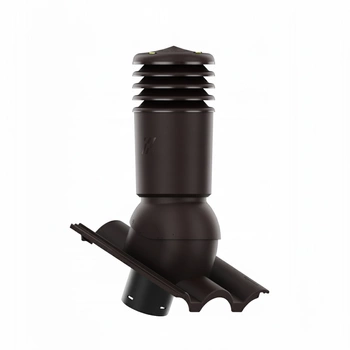 Kominek wentylacyjny IZOLOWANY do dachówki TAUNUS PFANNE (GRECKA)/ TERRAN DANUBIA CIEMNY BRĄZ fi125