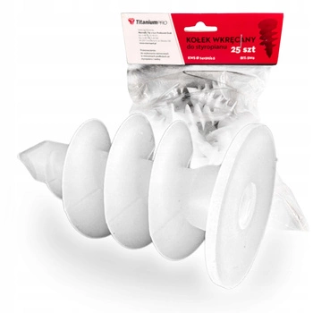 Kołek do styroropianu wkręt 24x50 poliamid 25 szt