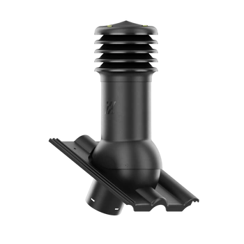 Kominek wentylacyjny do dachówki ROMAŃSKA CZARNY CISAR fi125